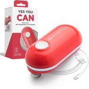 Kitchen Mama Mini Plus Rechargeable Electric Can Opener, USB-C Charging, Hands-Free, Auto Stop Red