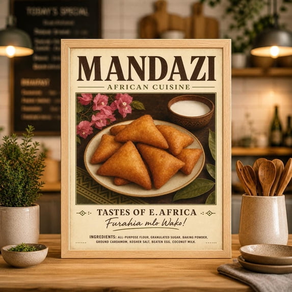 Food Subscription Kitchen Mandazi Food African Cuisine East Africa Poster , Poster Print ...