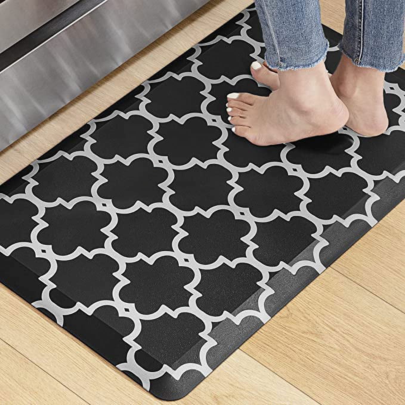 Damask Anti Fatigue Floor Mat – 1/2 Inch Thick Perfect Kitchen Mat,  Standing Desk Mat – Comfort at Home, Office, Garage – Durable