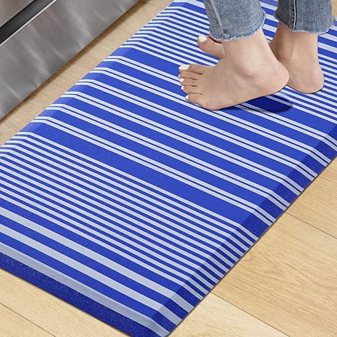 Anti Fatigue Kitchen Floor Mat 2 PCS, 1/2 Inch Thick Comfort Cushioned  Standing Mat Set, Non Skid Kitchen Rugs and Mats Waterproof PVC Memory  Kitchen Mats for F… in 2023