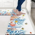 thumbnail image 1 of Kitchen Mat 2 PCS, Anti Fatigue Kitchen Mats for Floor, Waterproof Non Slip Kitchen Rugs, Cushioned Foam Standing Mat for Laundry, Sink, Oven, Desk, Office (White), 1 of 6