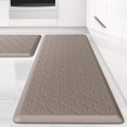 thumbnail image 1 of Kitchen Mat [2 PCS] Cushioned Anti-Fatigue Floor Mat Water Resistant Non-Skid Ergonomic Comfort Foam Rugs Standing Mat for Kitchen Floor Office Sink Laundry(Khaki), 1 of 13