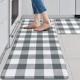 thumbnail image 1 of Kitchen Mat 2 PCS Grey and White Kitchen Floor Mat Anti Fatigue Cushioned Farmhouse Kitchen Rugs Non-Slip & Waterproof Kitchen Mats and Rugs Comfort Stand Desk Mat for Sink Laundry Office, 1 of 6