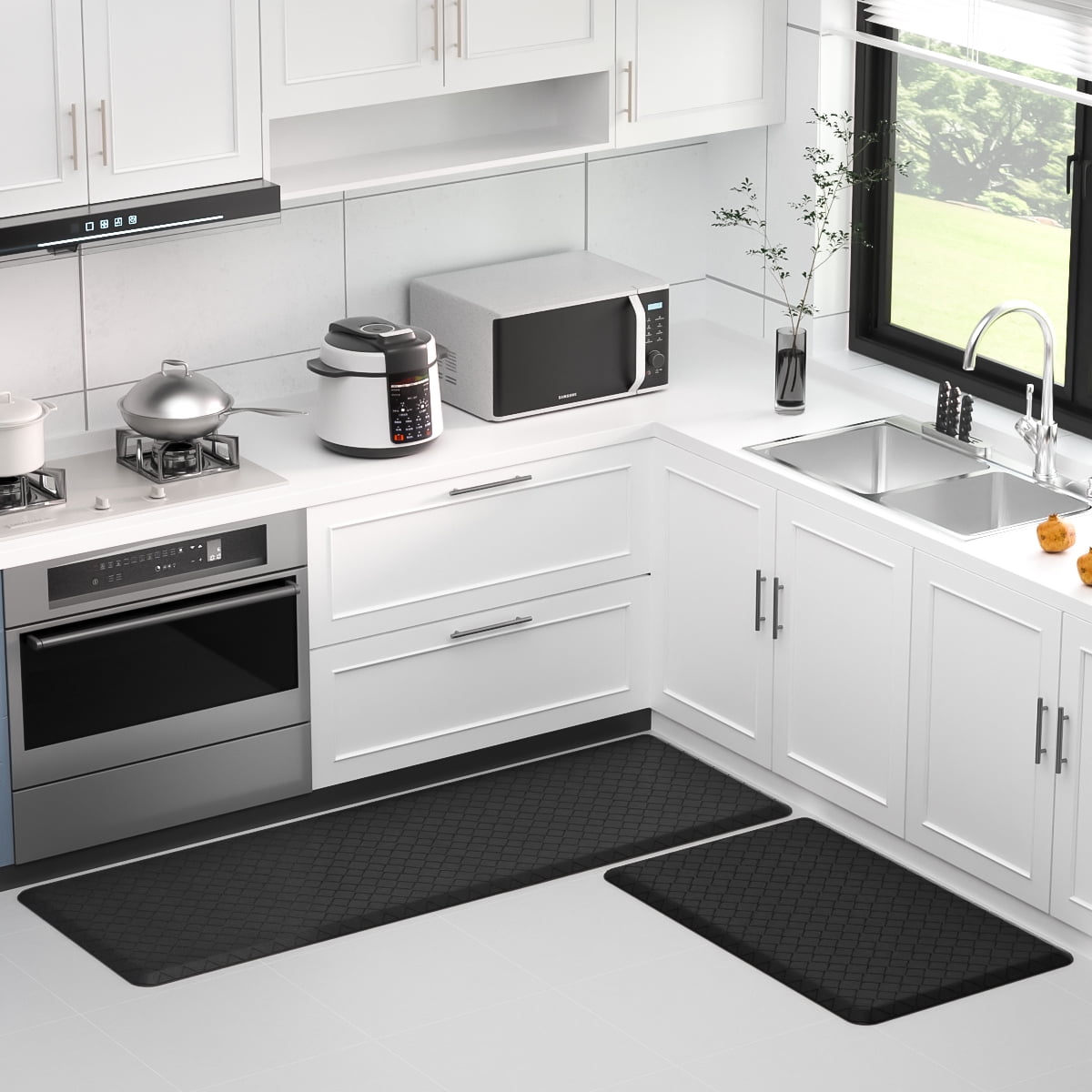 Sanmadrola Kitchen Rugs Cushioned AntiFatigue Runner Rugs for Kitchen