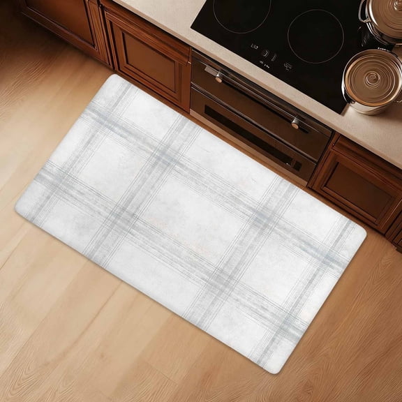 Kitchen Mat 36"x20" Anti-Fatigue Cushioned Mat, Modern Minimalist Non-Slip Standing Desk Mat, Waterproof PVC Easy Clean Kitchen Rug Floor Mat for Kitchen, Sink, Laundry, Office
