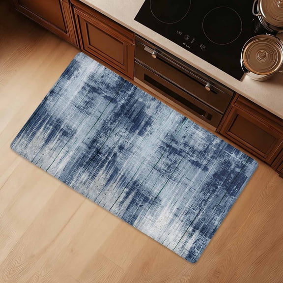 Kitchen Mat 36"x20" Anti-Fatigue Cushioned Non-Slip Waterproof PVC Easy Clean Rug, Modern Abstract Textured Floor Mat for Kitchen Sink, Laundry Room, Office & Standing Desk