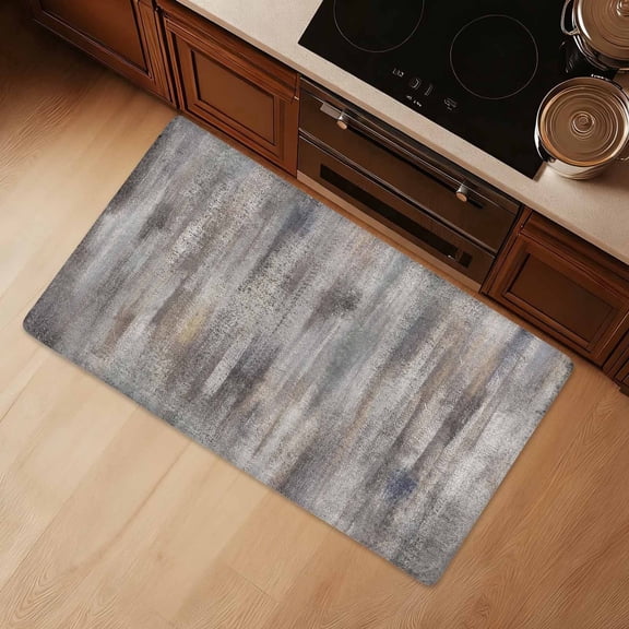Kitchen Mat 36"x20" Anti-Fatigue Cushioned Non-Slip Waterproof PVC Easy Clean Rug, Modern Abstract Textured Floor Mat for Kitchen Sink, Laundry Room, Office & Standing Desk