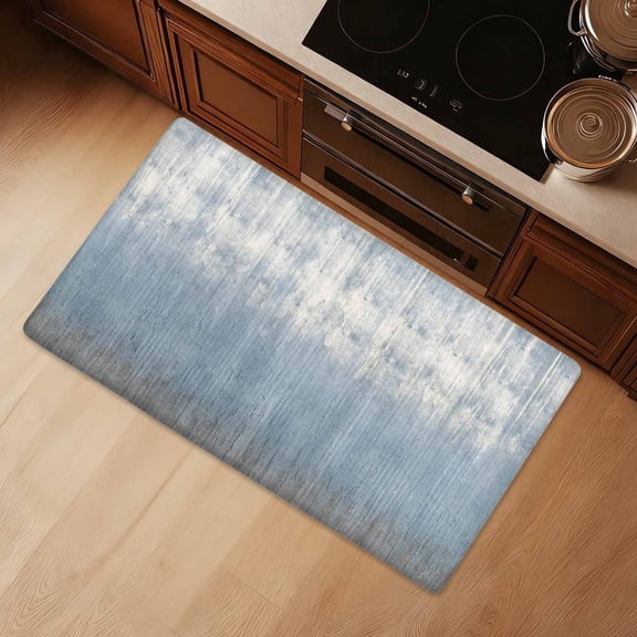Kitchen Mat 36"x20" Anti-Fatigue Cushioned Non-Slip Waterproof PVC Easy Clean Rug, Vintage Faded Medallion Oriental Farmhouse Floor Mat for Kitchen Sink, Laundry Room, Office & Standing Desk