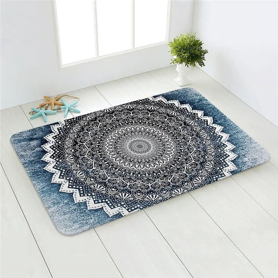 Kitchen Mat Anti-slip Modern Area Rugs Living Room Balcony Bathroom Mandala Flowers Printed Carpet Doormat Hallway Bath Mat