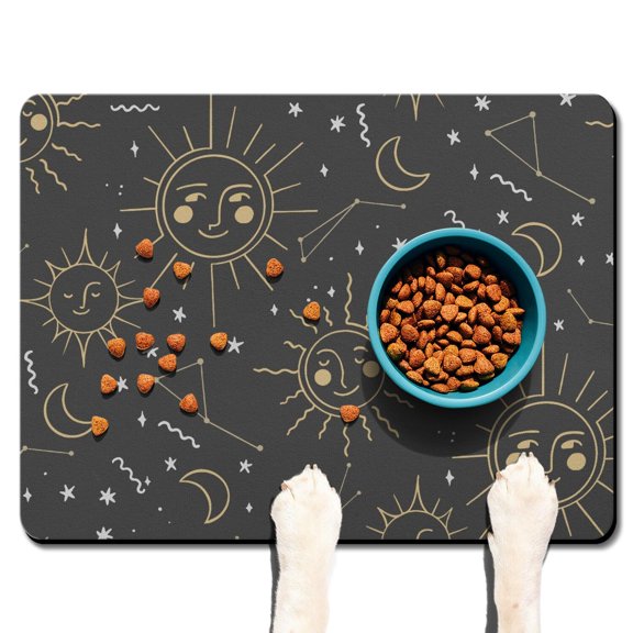 Kitchen Mat Artistic patterns Bohemian Rustic Vintage Nordic Style Non-Slip Absorbent Waterproof Quick Dry