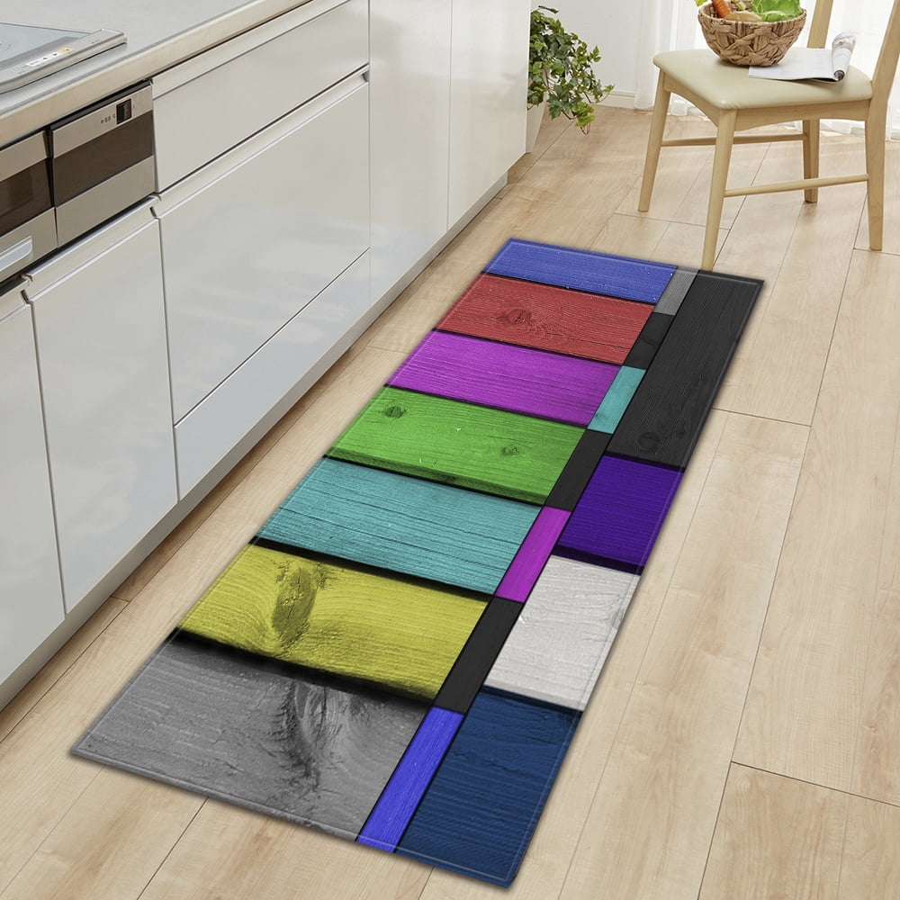 Cheap Mat Kitchen Mat Bedroom Anti-Slip Rug Entrance Doormat Bathroom Wood Grain ...