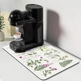 thumbnail image 1 of Kitchen Mat, Coffee Mat 12"x19", Coffee Bar/Maker Mat, Kitchen Counter Mats, Absorbent Hide Stain Rubber Backed Dish Drying Pad(, Flowers and Leaves), 1 of 6