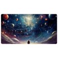 Kitchen Mat Cushioned Anti Fatigue, Colorful Galaxy Space Cushioned