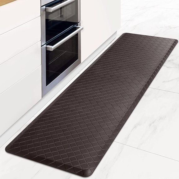 Kitchen Mat Cushioned Anti-Fatigue Floor Mat,17.3"x60",Thick Waterproof Non-Slip Kitchen Mats and Rugs Heavy Duty Ergonomic Comfort Rug for Kitchen,Floor,Office,Laundry,Chocolate