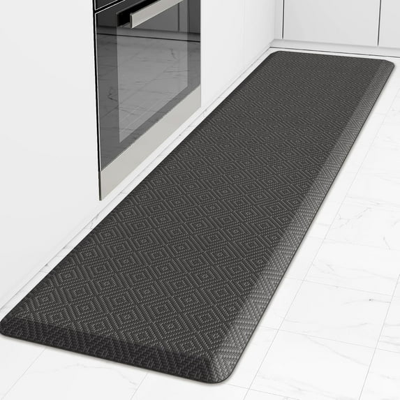 Kitchen Mat Cushioned Anti-Fatigue Floor Mat Waterproof Non-Slip Mats and Rugs Standing and Comfort Desk Mats for House Sink Office Laundry (Dark Grey, 17.3"x60")