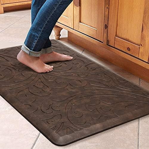 Kitchen Mat Cushioned Anti-Fatigue Floor Mat Waterproof Non-Slip Standing Mat Ergonomic Comfort Floor Mat Rug for Home,Office,Sink,Laundry,Desk 30"(L) x 20"(W),Brown
