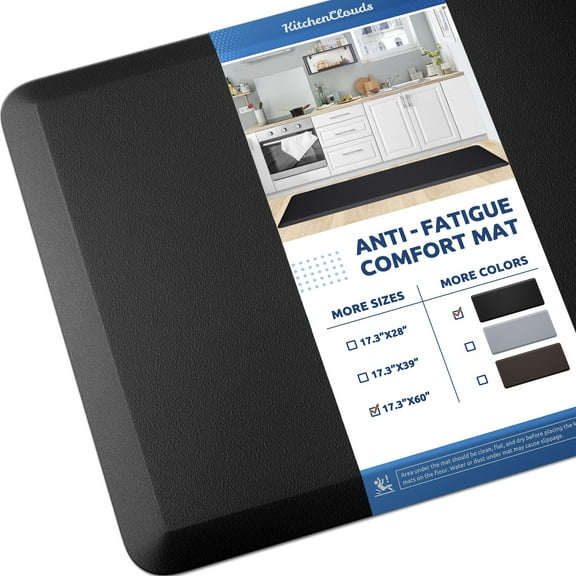 Flngr Kitchen Anti Fatigue Kitchen Mats 17.3"x60" Waterproof Non Slip Kitchen Rugs