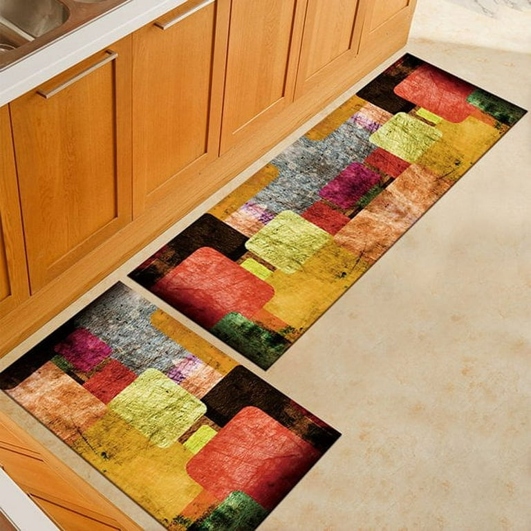 Kitchen Mat Cushioned Anti-fatigue Floor Mat Waterproof Non-slip Kitchen Rug  PVC Comfort Standing Kitchen Mats and Rugs for Office Home Kitc 