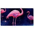 Kitchen Mat Cushioned Anti Fatigue, Pink Starry Flamingo Cushioned