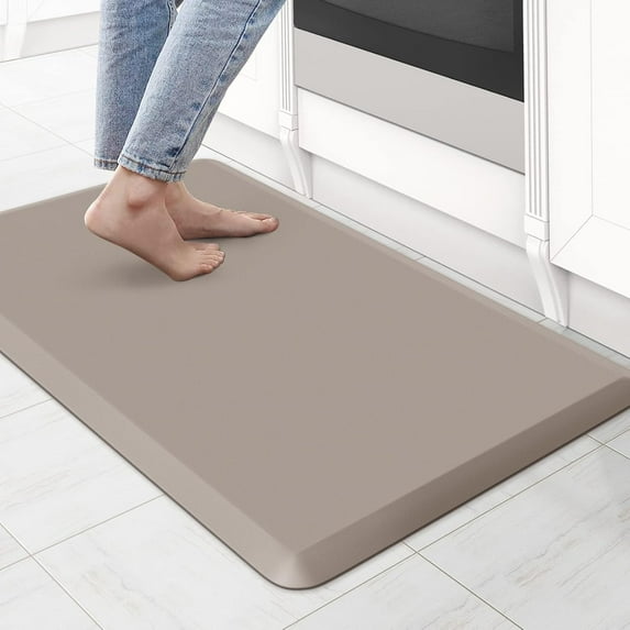 Kitchen Mat Cushioned Anti Fatigue Rug 17.3"x28" Waterproof, Non Slip, Standing and Comfort Desk/Floor Mats for House Sink Office (Black)