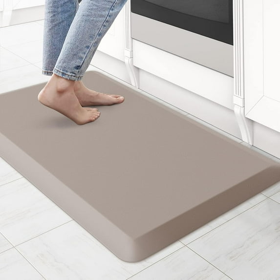 Kitchen Mat Cushioned Anti Fatigue Rug 17.3"x28" Waterproof, Non Slip, Standing and Comfort Desk/Floor Mats for House Sink Office (Black)