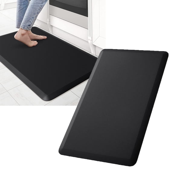 Kitchen Mat Cushioned Anti Rug Non Slip Kitchen Standing Desk Mat Comfort Floor Mats For Kitchen House Cloth, Black One Size