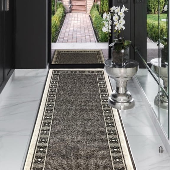 Kitchen Mat Non-Skid Runner Kitchen Rugs Non-Slip Rug for Kitchen Floor with Rubber Backing Entryway Hallway Floor Mat Low Profile Door Mat (2' x 7')
