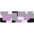 thumbnail image 1 of Kitchen Mat Rug 1 PCS Abstract Art Patchwork Pink Black and Grey Runner Rug Anti-Fatigue Comfort Memory Foam Standing Mat Non-Slip Floor Door Mat for Bathroom Bedroom 20x47in, 1 of 6