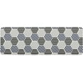 thumbnail image 1 of Kitchen Mat Rug 1 PCS Modern Art Black White Grey Hexagon Geometric Pattern Runner Rug Anti-Fatigue Comfort Memory Foam Standing Mat Non-Slip Floor Door Mat for Bathroom Bedroom 16x47in, 1 of 6