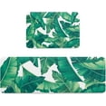 thumbnail image 1 of Kitchen Mat Rug Set of 2 Summer Green Tropical Plant Palm Leaves Runner Rug Anti-Fatigue Comfort Memory Foam Standing Mat Non-Slip Floor Door Mat for Bathroom Bedroom 18x30in+18x48in, 1 of 6