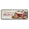 thumbnail image 1 of Kitchen Mat Set of 2 Absobent Christmas Kitchen Mats for Floor,Happy Christmas Gingerbread Man Pine Branches Kitchen Runner for Bathroom,Room Bedroom (47x17+30x17 Inches), 1 of 1