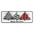 thumbnail image 1 of Kitchen Mat Set of 2 Non Slip Christmas Kitchen Mats for Floor,Christmas Forest Rustic Farmhouse Triangle Tree Kitchen Rugs and Mats for Bathroom,Room Cook (47x17+30x17 Inches), 1 of 7