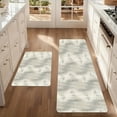 thumbnail image 1 of Kitchen Mat Set of 2 Non Slip Waterproof Kitchen Rugs, Washable Low Profile Floor Mats 17"x28" + 17"x48", Modern Abstract Textured Design Soft Mats for Sink, Laundry Room & Entryway, 1 of 9