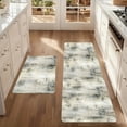 thumbnail image 1 of Kitchen Mat Set of 2 Non Slip Waterproof Kitchen Rugs, Washable Low Profile Floor Mats 17"x28" + 17"x48", Modern Abstract Textured Design Soft Mats for Sink, Laundry Room & Entryway, 1 of 8