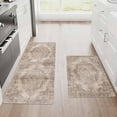 thumbnail image 1 of SAND KEEPER Kitchen Mat Set of 2 Non Slip Waterproof Washable Low Profile Kitchen Runner Rugs 17"x28" + 17"x48", Vintage Medallion Soft Floor Mats for Sink, Laundry Room, Entryway, 1 of 6