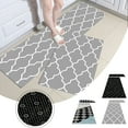 thumbnail image 1 of Kitchen Mat Set | 2-Pack Cushioned Non-Slip Kitchen Rugs | Ergonomic Anti-Fatigue Standing Mats | Waterproof Stain Resistant Polyester | Office & Home | 40x60+40x120cm, 1 of 8