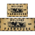 thumbnail image 1 of Kitchen Mat Set of 2 Pieces Farmhouse Anti Fatigue Floor Mat, Rooster Kitchen Rug Buffalo PlaidRug Sets Waterproof & Non-Slip Comfort Standing Mats for Kitchen, Sink, Laundry Fall or Farmhouse, 1 of 6