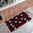 Kitchen Mat Skulls Roses AntiFatigue Kitchen Rug, Waterproof NonSlip