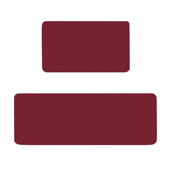 Kitchen Mat With Non Rubber Backing Modern Woven Design For Home Floor 2PCS