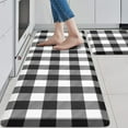 thumbnail image 1 of Kitchen Mats 1/2 inch Black and White Kitchen Rugs and mats Farmhouse Anti Fatigue Kitchen Mats Cushioned for Floor Non-Slip Kitchen mats 2 Piece Set 17"×29"+17"x47" for Sink Laundry Office, 1 of 6