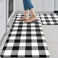 thumbnail image 1 of Kitchen Mats 2 PCS Anti Fatigue Kitchen Rugs Non Skid Waterproof Kitchen Floor Mat Cushioned Black and White Kitchen Rugs Farmhouse Comfort Standing Kitchen Mats for Floor, House, Sink, Office, 1 of 6