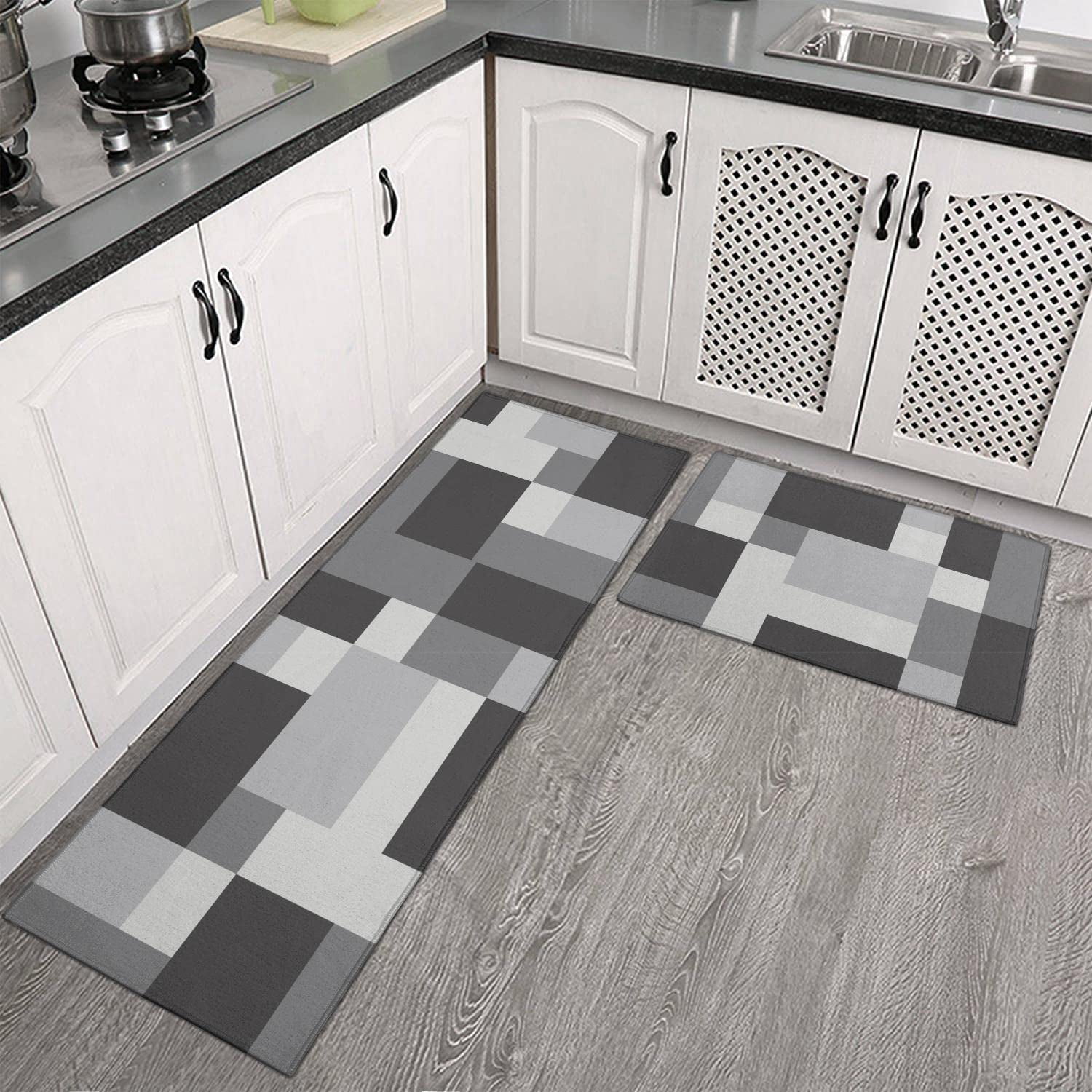 Kitchen Mat [2 PCS] Cushioned Anti-Fatigue Floor Mat, Waterproof Non-Skid  Ergonomic Comfort Foam Rugs, Standing Mat for Kitchen, Floor,Office, Sink,  Laundry(Grey) - Yahoo Shopping