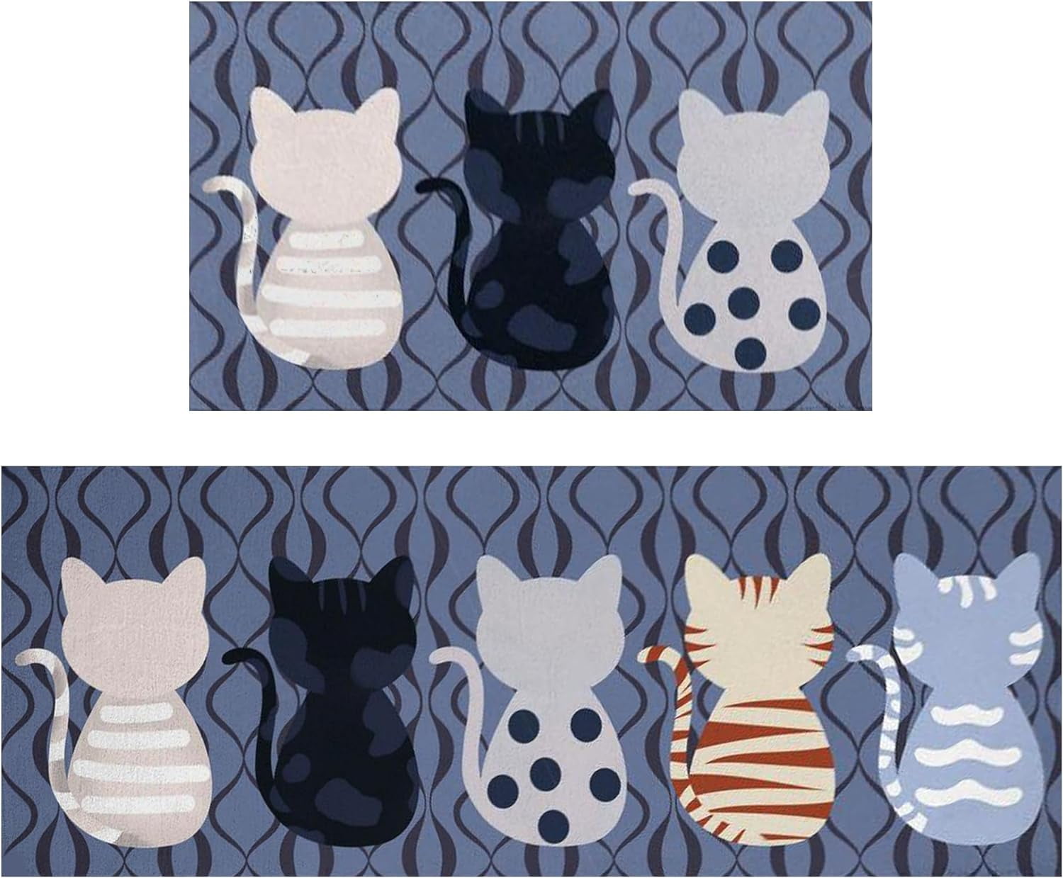 Kitchen Mats Cushioned Anti Fatigue 2 Piece Set, Waterproof Kitchen