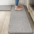thumbnail image 1 of Kitchen Mats Cushioned Anti Fatigue, Modern Abstrac Waterproof Kitchens Floor Mat Non Slip Sink Rug 2 Piece, Comfort Desk Standing Rugs for Office, Laundry, 17"x29"+17"x47", Light Grey, 1 of 17