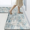 thumbnail image 1 of Kitchen Mats Cushioned Anti Fatigue Set of 2 Farmhouse Kitchen Rugs Non Slip Waterproof Kitchen Floor Mat Comfort Memory Foam Standing Mat for Front of Sink,Laundry Room (Blue-A), 1 of 6