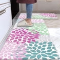 thumbnail image 1 of Kitchen Mats for Floor [2 PCS] Anti-Fatigue Kitchen Rugs Non Slip Washable, Boho Flower Waterproof Kitchen Decor Cushioned, Standing Floor Mats for Home/Office, 18''''x30''''+18''''x48''''(Pink), 1 of 6