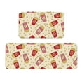 thumbnail image 1 of Kitchen Mats for Floor 2 Piece - Cute Popcorn Red Anti Fatigue Mats for Kitchen Floor, Kitchen Rugs Washable Non Slip for Bedroom Office Bathroom Home Kitchen Decor, 1 of 6