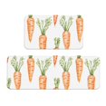 Kitchen Mats for Floor 2 Piece leaf Carrot Pattern white Anti Fatigue