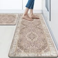 thumbnail image 1 of Kitchen Mats for Floor 2 Pieces Anti Fatigue Kitchen Mat Cushioned Boho Kitchen Rugs Non Slip Waterproof Comfort Memory Foam Standing Mat for Front of Sink,Laundry Room, 1 of 6