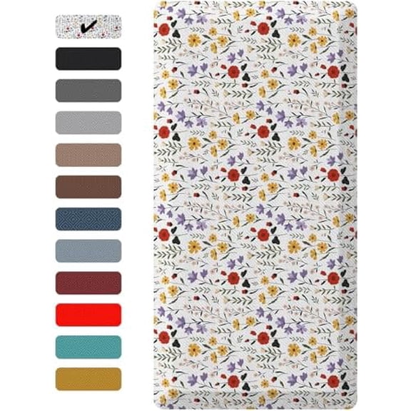 Kitchen Mats for Floor, 3/4 inch Thick, 20x48 Anti Fatigue Cushioned Mat, Kitchen Rugs, Waterproof, Comfort Ergonomic Standing Mat for Office, Home, Sink, White Flower Non-Slip Ridged Bottom